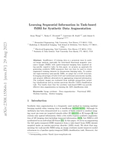 Learning Sequential Information in Task-based fMRI for Synthetic Data
  Augmentation