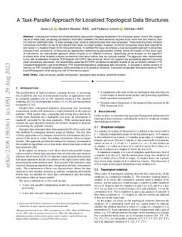 A Task-Parallel Approach for Localized Topological Data Structures
