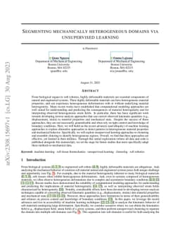 Segmenting mechanically heterogeneous domains via unsupervised learning