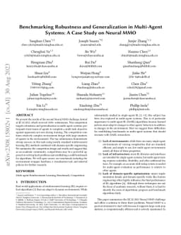 Benchmarking Robustness and Generalization in Multi-Agent Systems: A
  Case Study on Neural MMO