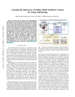 Learning the References of Online Model Predictive Control for Urban
  Self-Driving