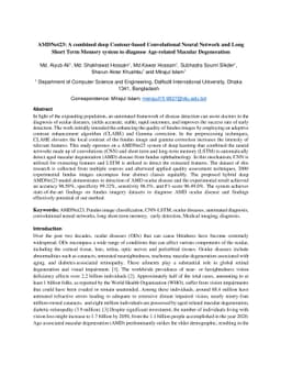 AMDNet23: A combined deep Contour-based Convolutional Neural Network and
  Long Short Term Memory system to diagnose Age-related Macular Degeneration