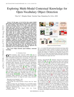 Exploring Multi-Modal Contextual Knowledge for Open-Vocabulary Object
  Detection