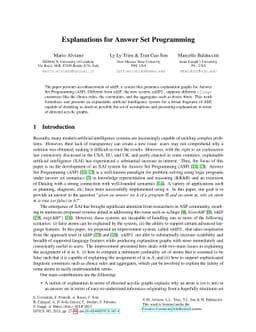 Explanations for Answer Set Programming