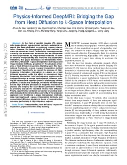 Physics-Informed DeepMRI: Bridging the Gap from Heat Diffusion to
  k-Space Interpolation