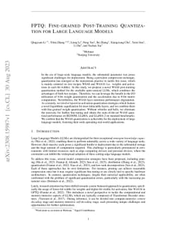 FPTQ: Fine-grained Post-Training Quantization for Large Language Models