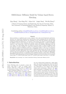 DiffuVolume: Diffusion Model for Volume based Stereo Matching