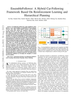 EnsembleFollower: A Hybrid Car-Following Framework Based On
  Reinforcement Learning and Hierarchical Planning