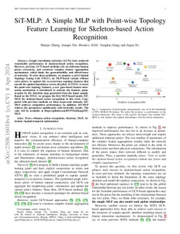 SiT-MLP: A Simple MLP with Point-wise Topology Feature Learning for
  Skeleton-based Action Recognition