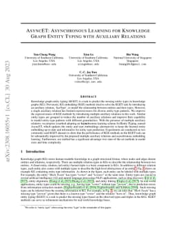 AsyncET: Asynchronous Learning for Knowledge Graph Entity Typing with
  Auxiliary Relations