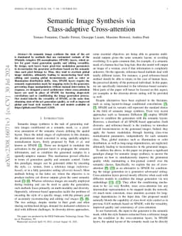 Semantic Image Synthesis via Class-Adaptive Cross-Attention