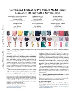 CorrEmbed: Evaluating Pre-trained Model Image Similarity Efficacy with a
  Novel Metric