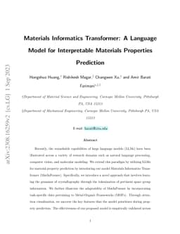 Materials Informatics Transformer: A Language Model for Interpretable
  Materials Properties Prediction