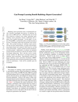 Can Prompt Learning Benefit Radiology Report Generation?