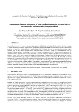 Autonomous damage assessment of structural columns using low-cost micro
  aerial vehicles and multi-view computer vision