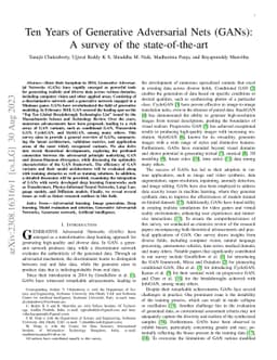 Ten Years of Generative Adversarial Nets (GANs): A survey of the
  state-of-the-art