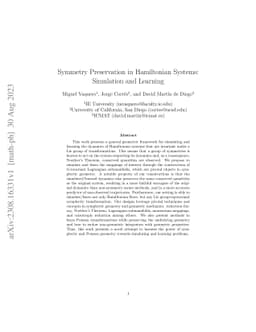 Symmetry Preservation in Hamiltonian Systems: Simulation and Learning