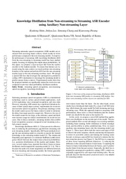 Knowledge Distillation from Non-streaming to Streaming ASR Encoder using
  Auxiliary Non-streaming Layer