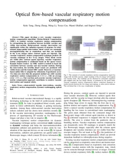 Optical flow-based vascular respiratory motion compensation