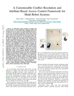 A Customizable Conflict Resolution and Attribute-Based Access Control
  Framework for Multi-Robot Systems