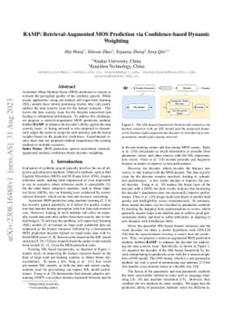 RAMP: Retrieval-Augmented MOS Prediction via Confidence-based Dynamic
  Weighting