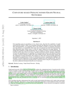 Curvature-based Pooling within Graph Neural Networks