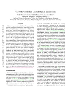 CL-MAE: Curriculum-Learned Masked Autoencoders