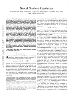 Neural Gradient Regularizer