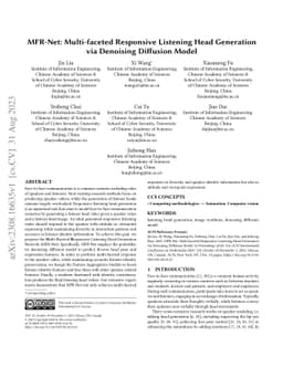 MFR-Net: Multi-faceted Responsive Listening Head Generation via
  Denoising Diffusion Model