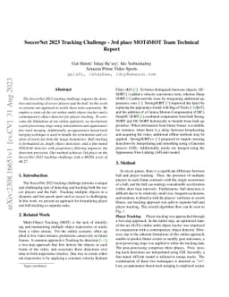SoccerNet 2023 Tracking Challenge -- 3rd place MOT4MOT Team Technical
  Report