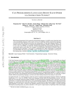 Can Programming Languages Boost Each Other via Instruction Tuning?