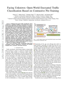 Facing Unknown: Open-World Encrypted Traffic Classification Based on
  Contrastive Pre-Training