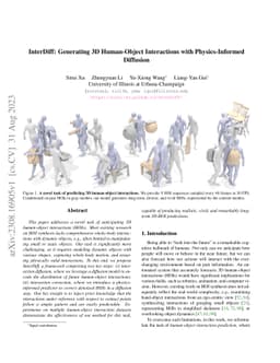 InterDiff: Generating 3D Human-Object Interactions with Physics-Informed
  Diffusion