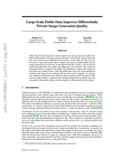 Large-Scale Public Data Improves Differentially Private Image Generation
  Quality