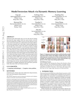 Model Inversion Attack via Dynamic Memory Learning