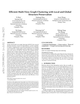 Efficient Multi-View Graph Clustering with Local and Global Structure
  Preservation