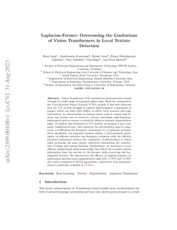 Laplacian-Former: Overcoming the Limitations of Vision Transformers in
  Local Texture Detection