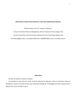Will Sentiment Analysis Need Subculture? A New Data Augmentation
  Approach