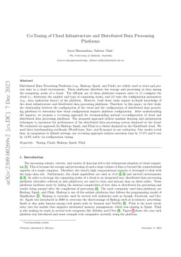 Co-Tuning of Cloud Infrastructure and Distributed Data Processing
  Platforms