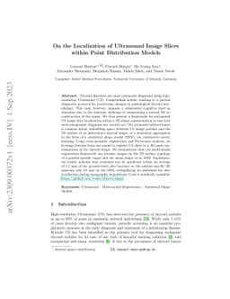 On the Localization of Ultrasound Image Slices within Point Distribution
  Models