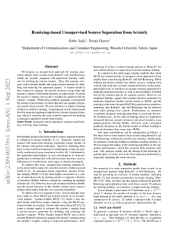 Remixing-based Unsupervised Source Separation from Scratch