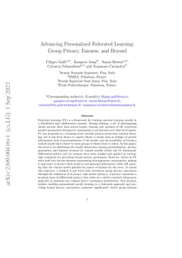Advancing Personalized Federated Learning: Group Privacy, Fairness, and
  Beyond