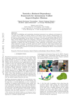 Towards a Reduced Dependency Framework for Autonomous Unified
  Inspect-Explore Missions