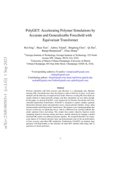 PolyGET: Accelerating Polymer Simulations by Accurate and Generalizable
  Forcefield with Equivariant Transformer