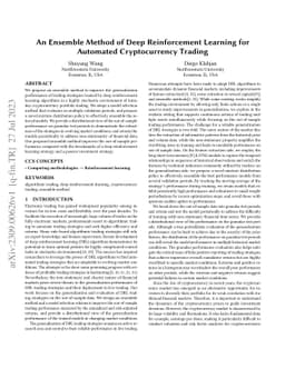 An Ensemble Method of Deep Reinforcement Learning for Automated
  Cryptocurrency Trading