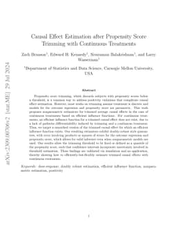 Causal Effect Estimation after Propensity Score Trimming with Continuous
  Treatments
