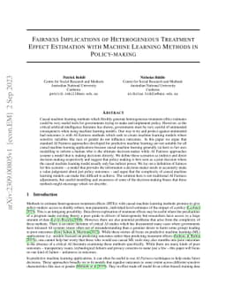 Fairness Implications of Heterogeneous Treatment Effect Estimation with
  Machine Learning Methods in Policy-making