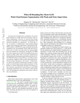 When 3D Bounding-Box Meets SAM: Point Cloud Instance Segmentation with
  Weak-and-Noisy Supervision