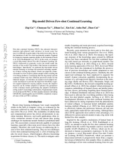 Big-model Driven Few-shot Continual Learning
