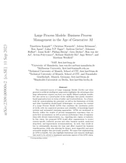 Large Process Models: A Vision for Business Process Management in the Age of Generative AI